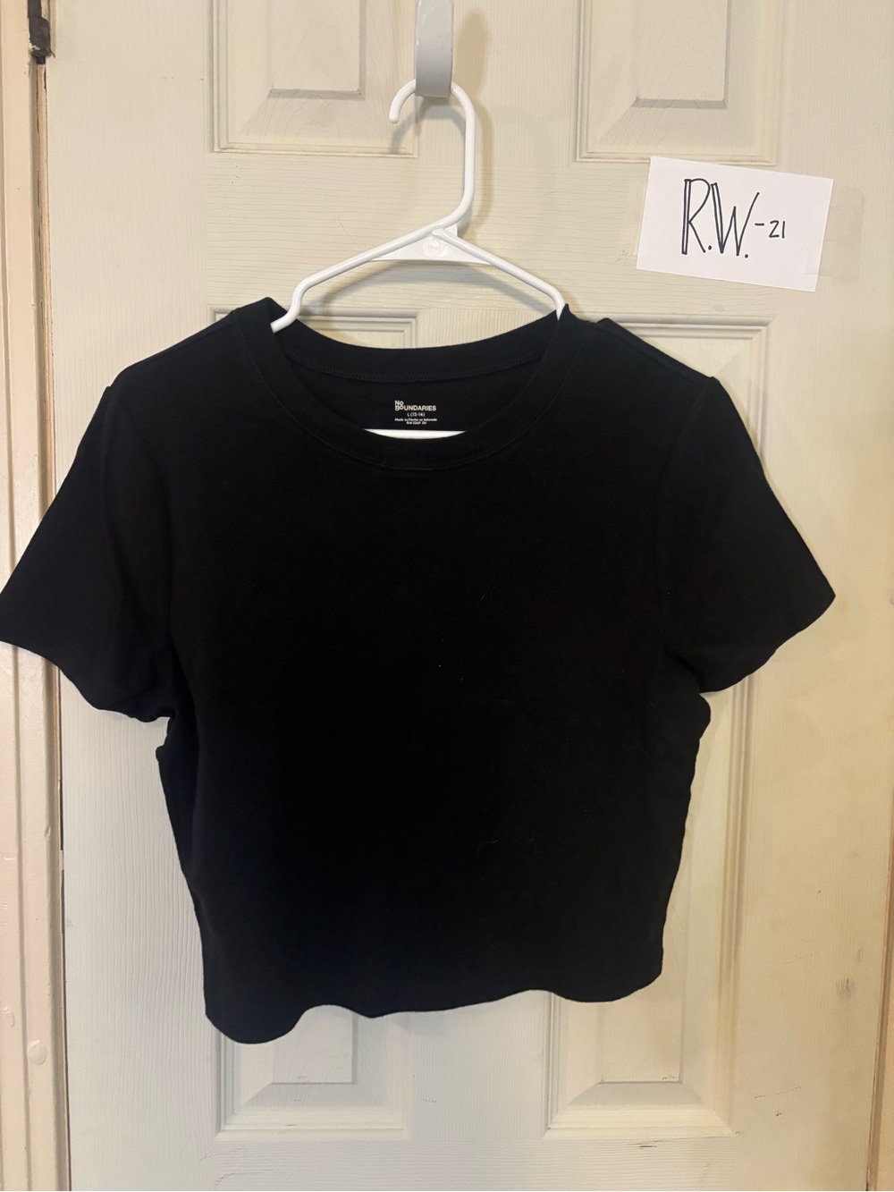 No Boundaries Black Short Sleeve Crop Tee